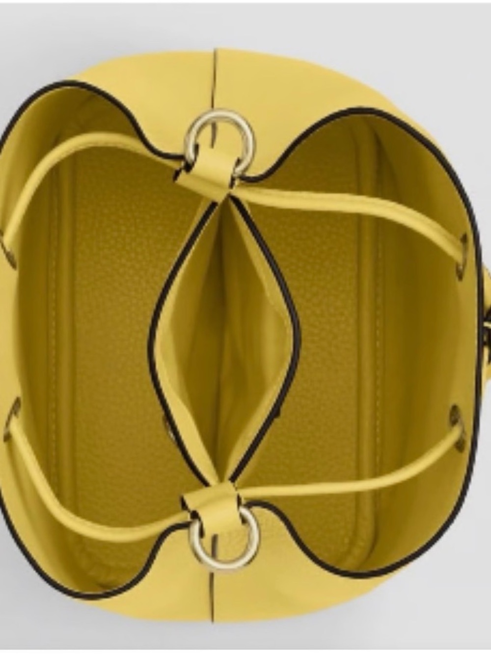 NWOT Coach Pebbled Leather Drawstring Crossbody Bag and Wallet - Light Yellow - Picture 5 of 12